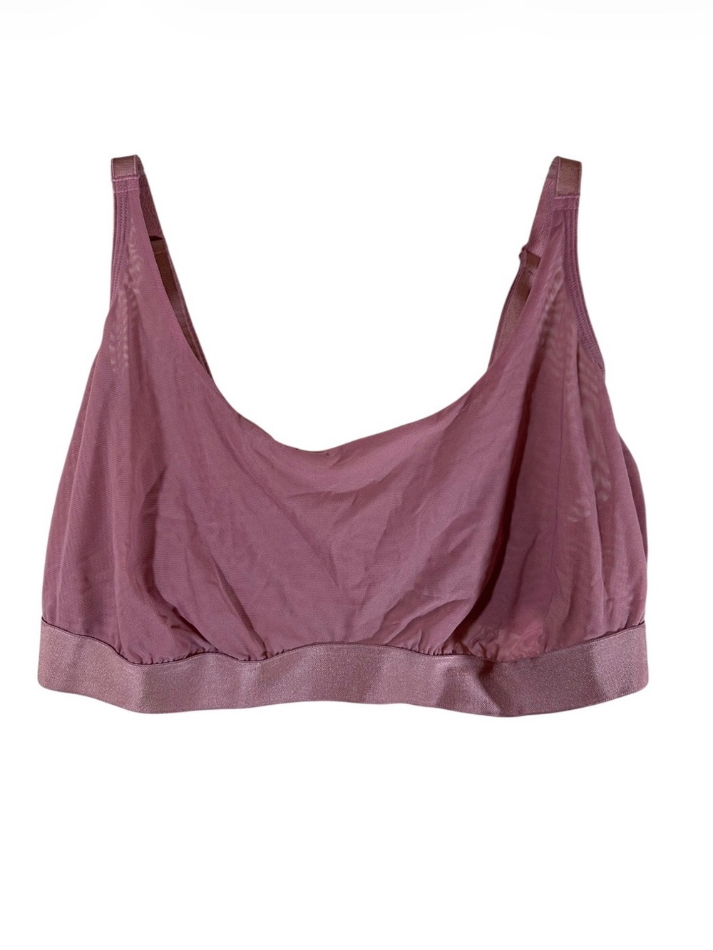 Parade pink mauve mesh bralette bra womens size 3